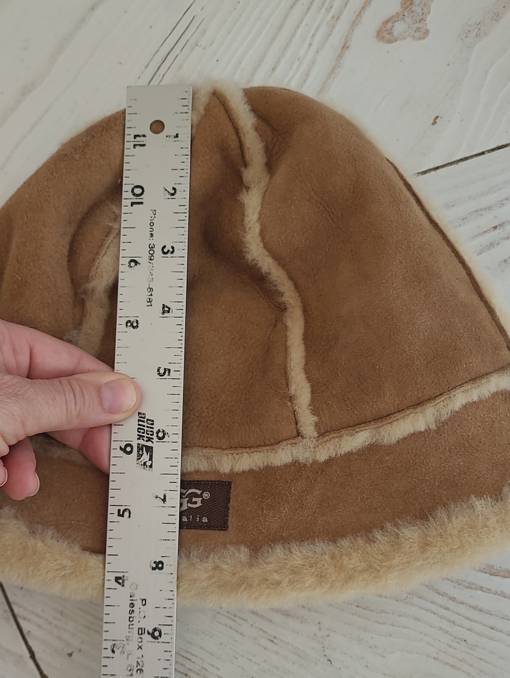 UGG Tan Suede Shearling Bucket Hat - Picture 2 of 10